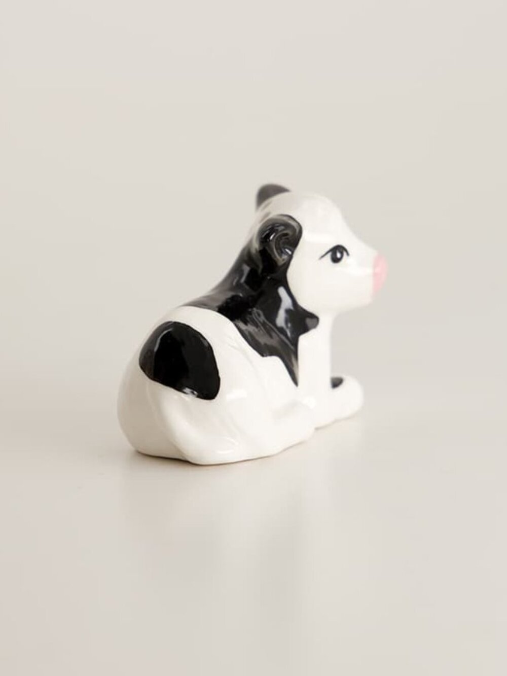 Cracker Barrel Cow Salt & Pepper Shakers Black White Brown Stoneware Farmhouse - Picture 4 of 9
